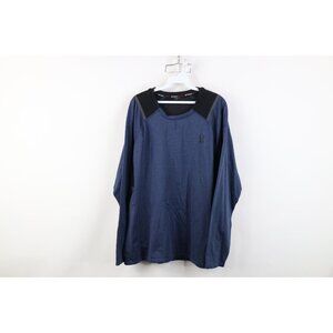 Spyder Mens XL Fleece Lined Stretch Reflective Long Sleeve Sweatshirt Blue